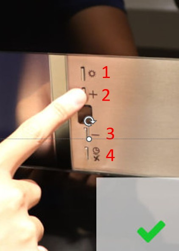 Bảng điều khiển máy hút mùi áp tường Malloca Luxury Horizon K1574