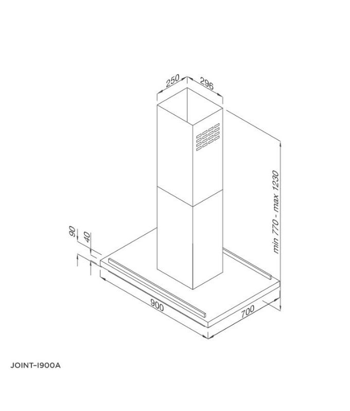 Thiết kế của Máy hút mùi Malloca JOINT-I900A