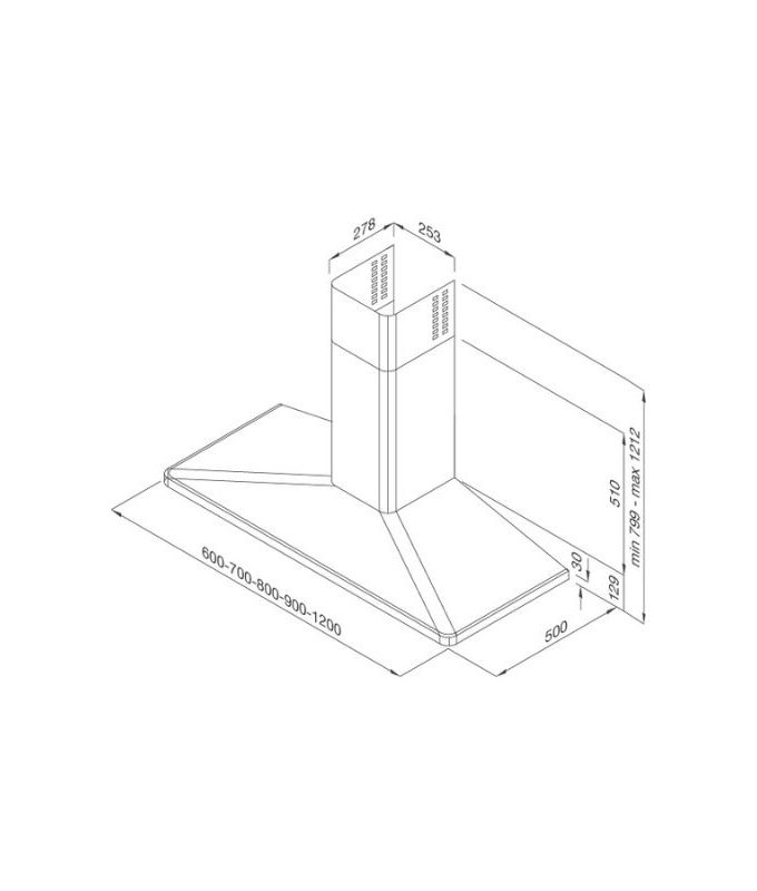 Thiết kế của Máy hút mùi Malloca Luxury VARESE-K5020