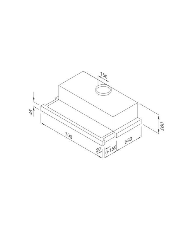 Thiết kế của Máy hút mùi Malloca âm tủ H204.7
