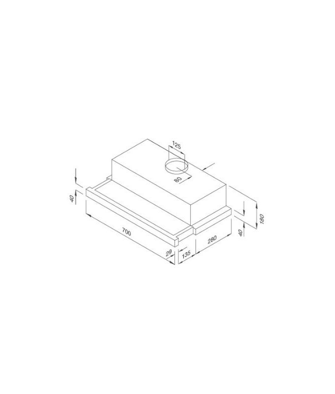Máy hút mùi âm tủ Malloca H205.7G 3 Thiết kế của Máy hút mùi Malloca âm tủ H205.7G