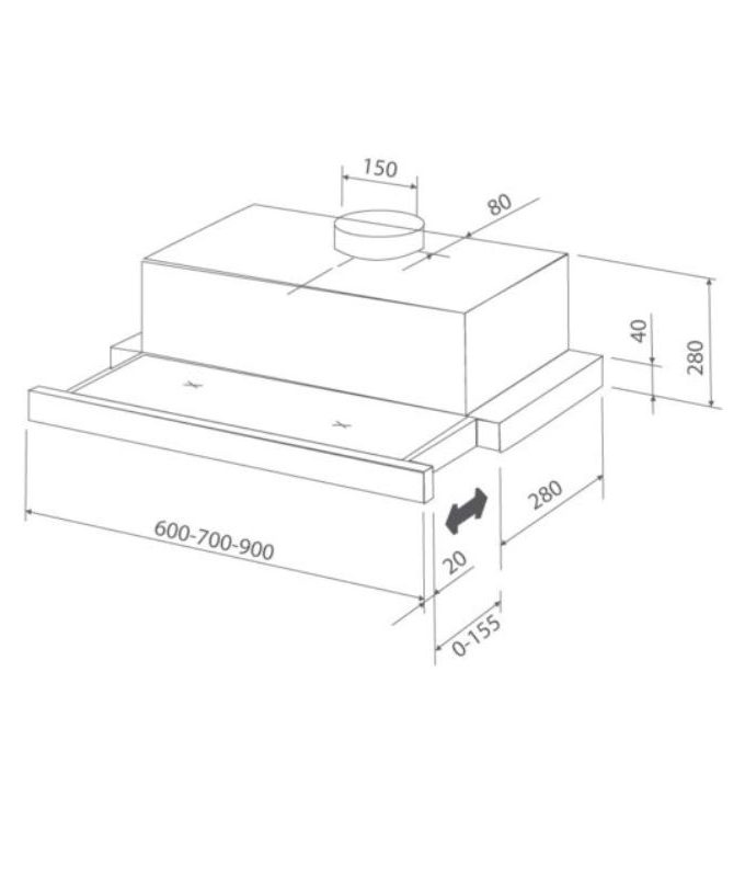 Thiết kế của Máy hút mùi Malloca âm tủ H214.7