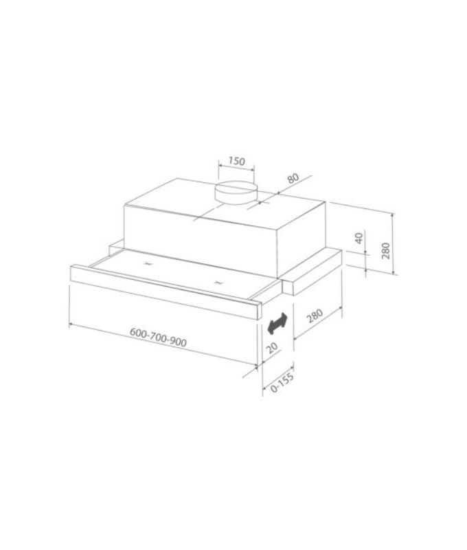Thiết kế của Máy hút mùi Malloca âm tủ H214.9