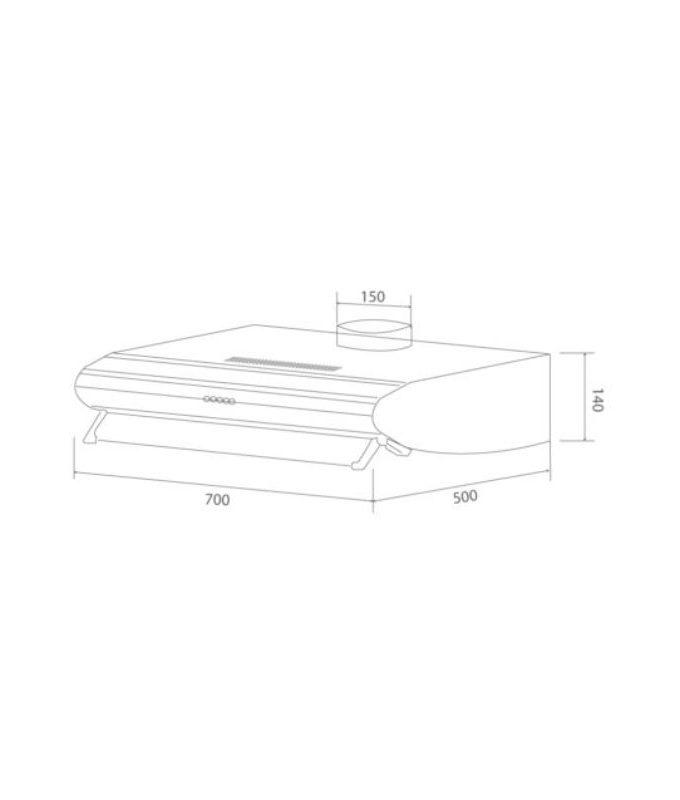 Thiết kế của Máy hút mùi Malloca classic H523 cao cấp