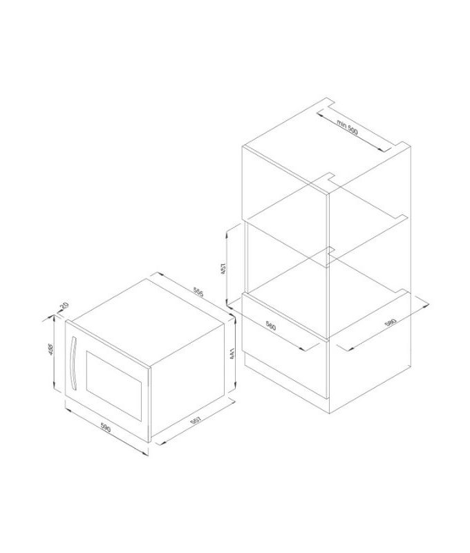 Tủ bảo quản rượu âm tủ Malloca MWC-22S 3 Thiết kế của Tủ bảo quản rượu âm tủ Malloca MWC-22S