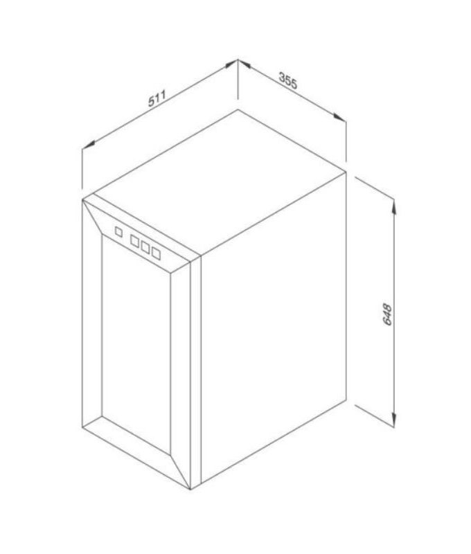 Tủ bảo quản rượu độc lập Malloca MWC-48B 3 Thiết kế của Tủ bảo quản rượu độc lập Malloca MWC-48B