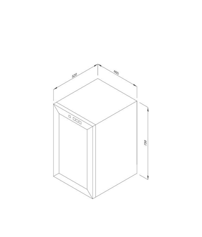 Tủ bảo quản rượu độc lập Malloca MWC-65B 3 Thiết kế của Tủ bảo quản rượu độc lập Malloca MWC - 65B