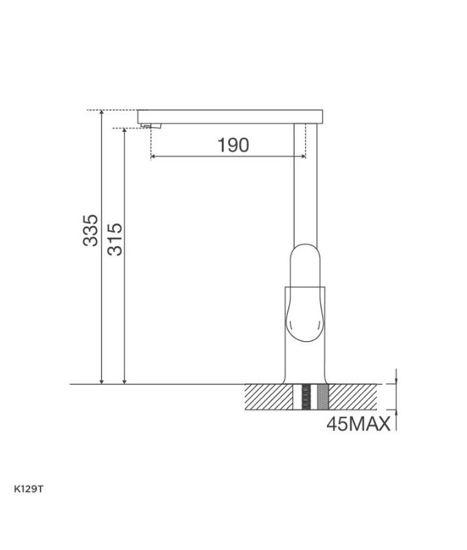 Thiết kế của Vòi rửa bát Malloca K129T