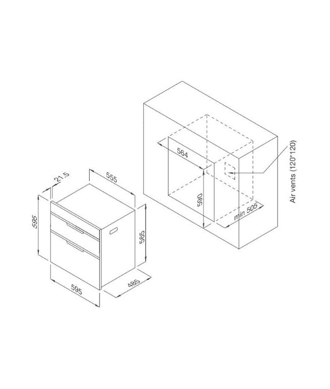 kích thước của Máy sấy bát Malloca MSC-1005