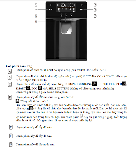 Hướng dẫn điều chỉnh nhiệt độ ngăn đông, ngăn mát