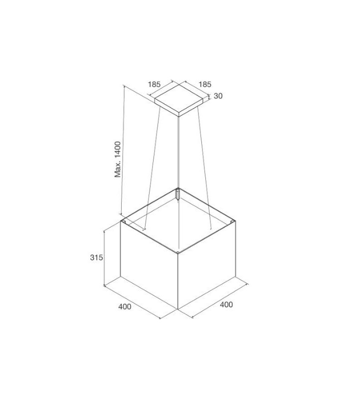 Thiết kế của Máy hút mùi Malloca CONCRETE K-400BR