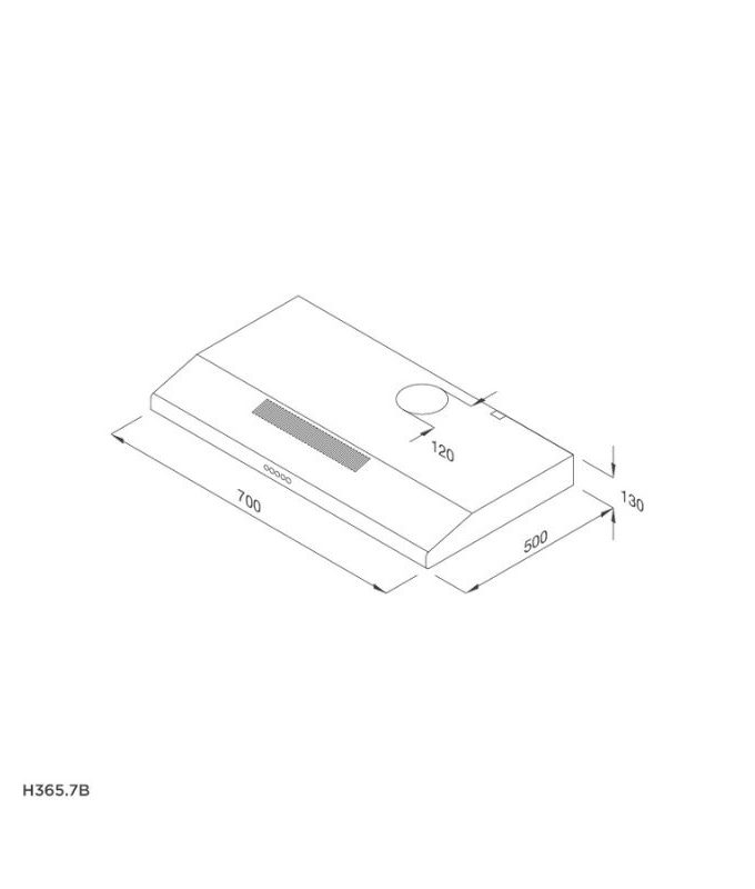 Máy hút mùi Malloca H365.7B 3 Thiết kế của Máy hút mùi Malloca H365.7B