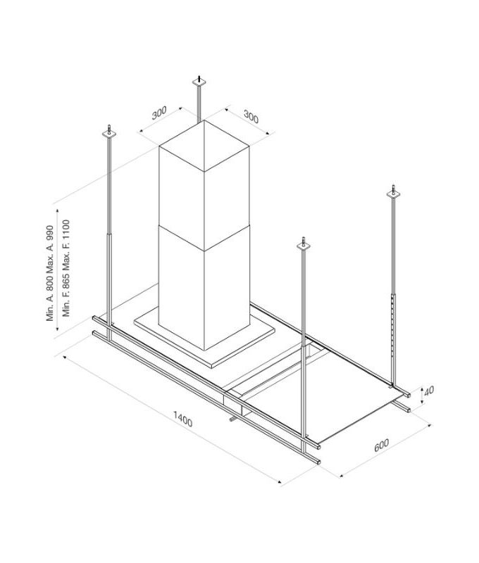 Thiết kế của Máy hút mùi Malloca INDUST K140B