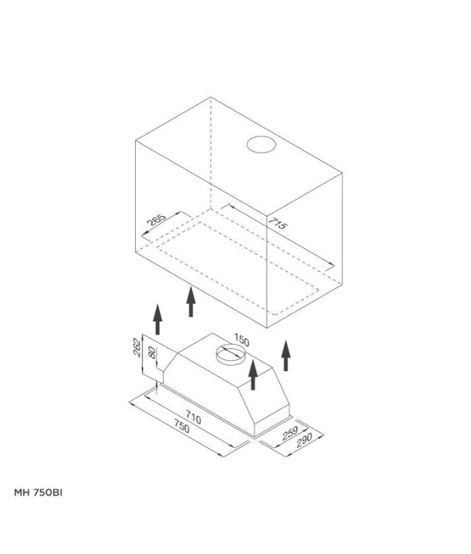 Thiết kế của Máy hút mùi Malloca MH 750BI