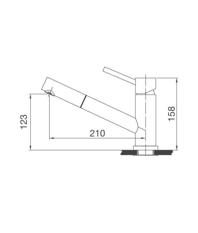 Kích thước vòi rửa bát Malloca K110-S