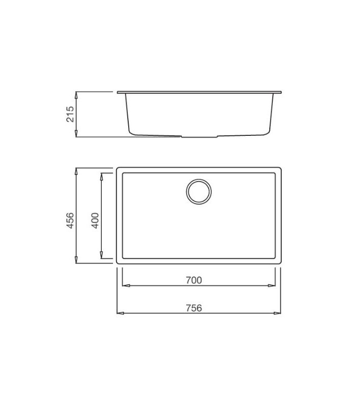 kích thước của Chậu rửa bát Malloca ZEN K-13040